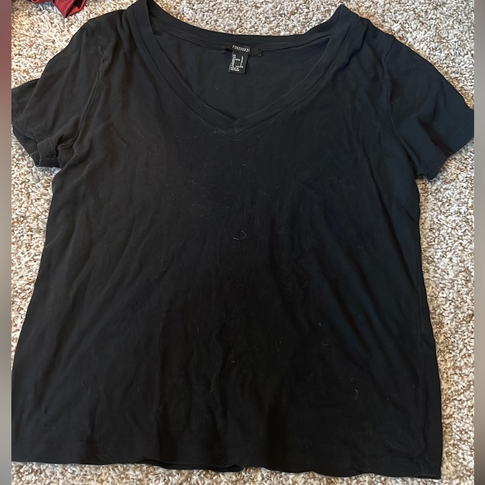 Plain black tee